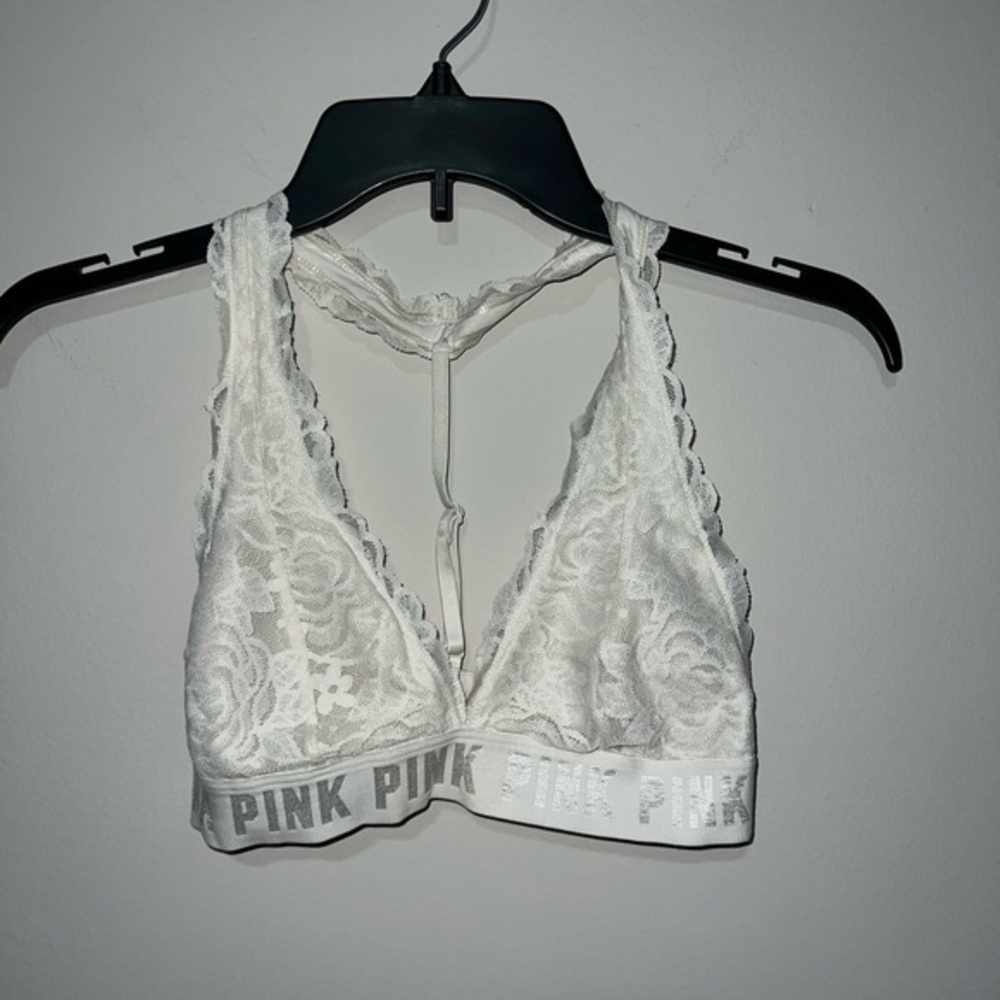 White lace bralette Pink Victoria Secret XS